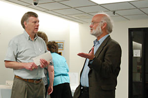 Steve Lucas and Arjan Post at the Reception